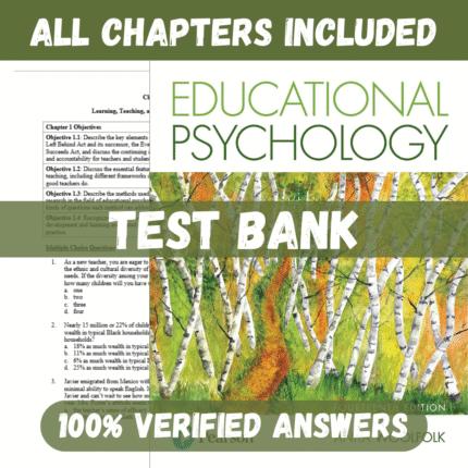 Test Bank for Educational Psychology 14th Edition Global Edition By Anita Woolfol