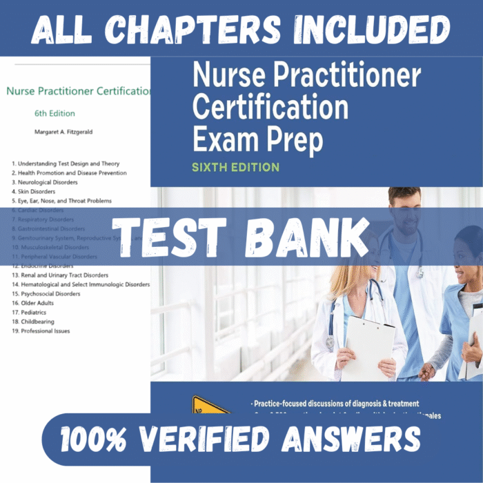 Test Bank for Nurse Practitioner Certification Exam Prep 6th Edition by Fitzgera