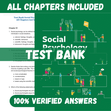Test Bank for Social Psychology, 6th Edition by Tom Gilovich