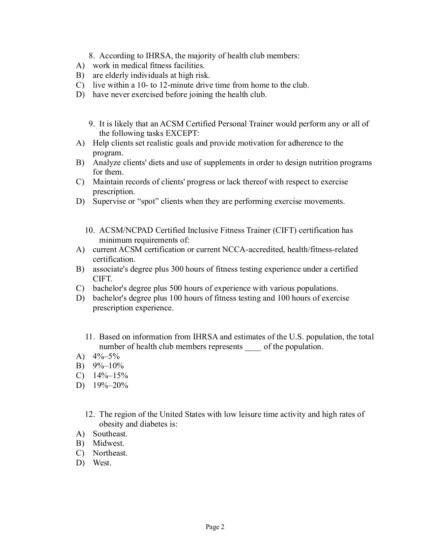 ACSMs Health Related Physical Fitness Assessment Manual Fifth Edition ACSM Test Bank Page2.webp 2