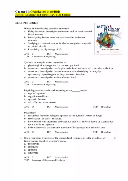 Anatomy and Physiology 11th Edition by Patton Chapter 1 48 Test Bank Page1.webp 001