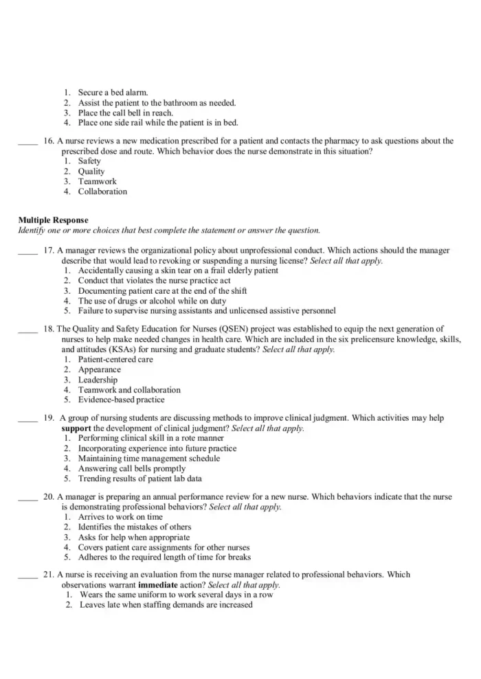 Fundamentals of Nursing Care Concepts Connections Skills 4th Edition by Burton Smith Test Bank 3