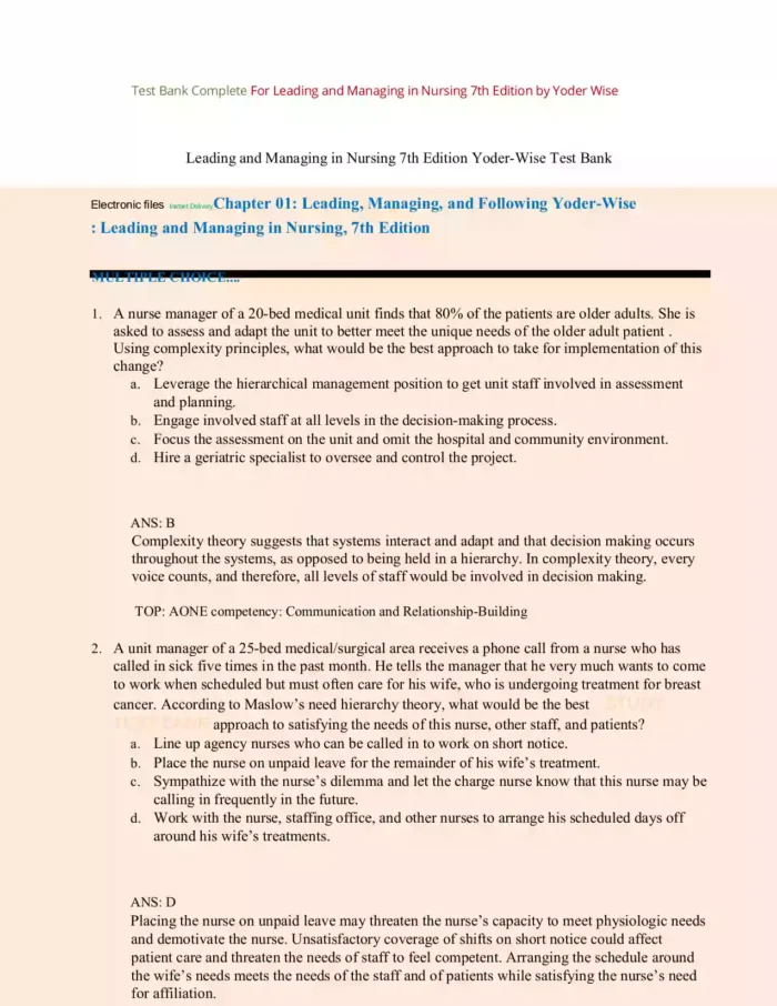 Leading Managing and Following Yoder Wise Test Bank 1 3