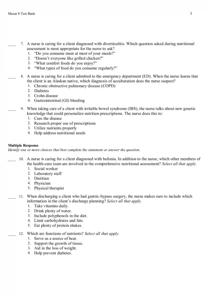 Lutzs Nutrition and Diet Therapy 8th Edition by Erin E. Mazur Test Bank Page3.webp 003