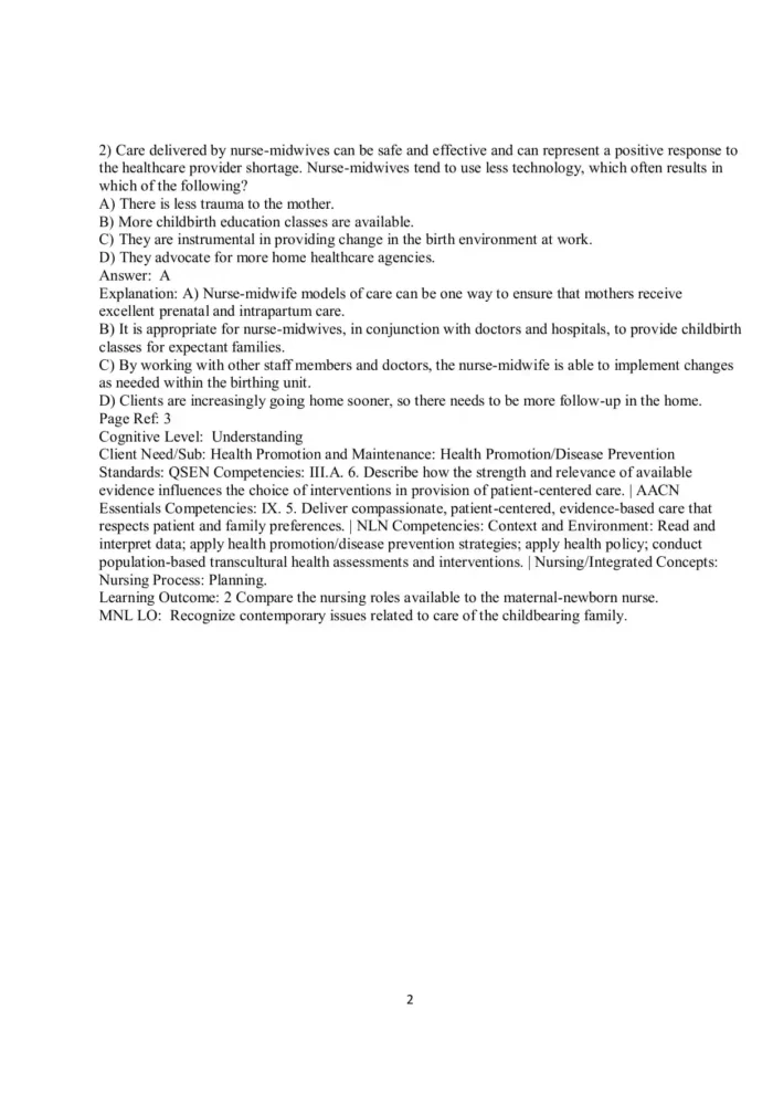 Olds’ Maternal-Newborn Nursing & Women’s Health Across the Lifespan 11th Edition Test Bank