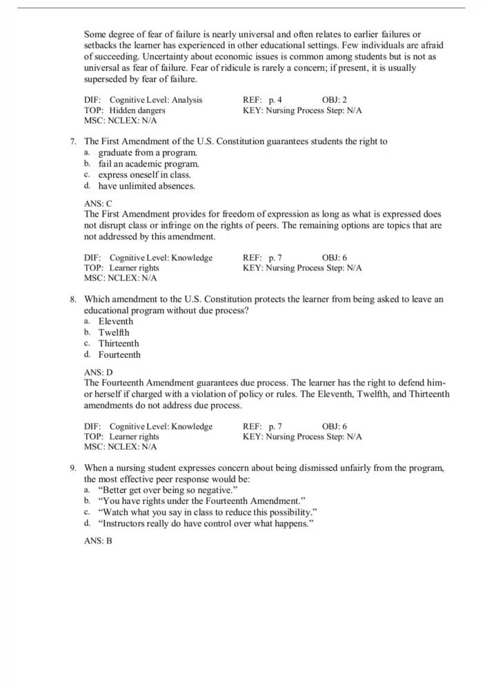 Success in Practical Vocational Nursing 10th Edition Carrol Collier Test Bank Page3